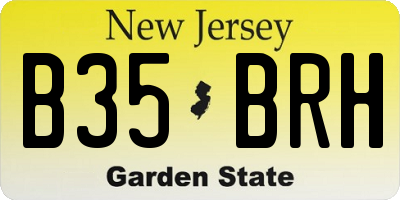 NJ license plate B35BRH