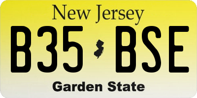 NJ license plate B35BSE