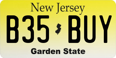 NJ license plate B35BUY