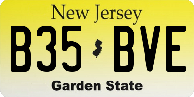 NJ license plate B35BVE