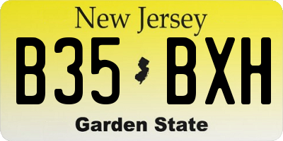NJ license plate B35BXH