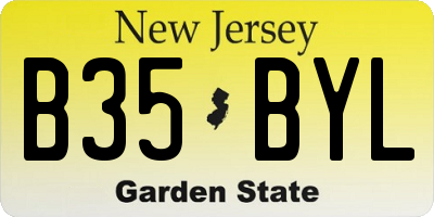 NJ license plate B35BYL