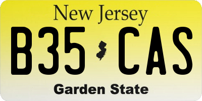 NJ license plate B35CAS