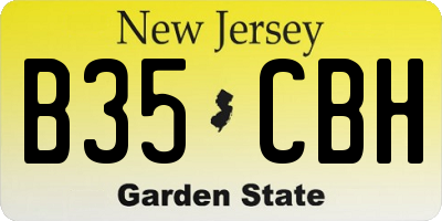 NJ license plate B35CBH