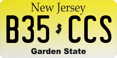NJ license plate B35CCS
