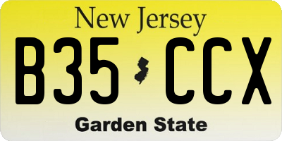 NJ license plate B35CCX