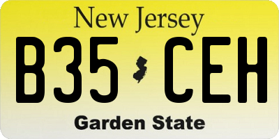NJ license plate B35CEH