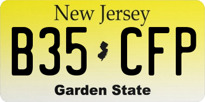 NJ license plate B35CFP