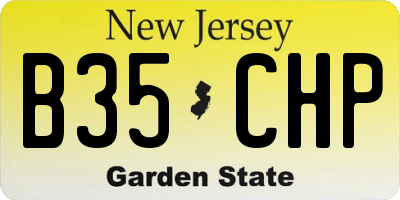 NJ license plate B35CHP