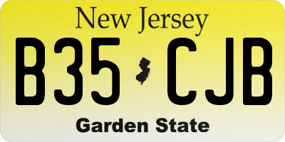 NJ license plate B35CJB