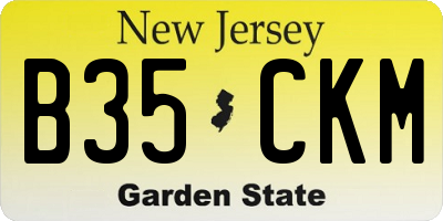 NJ license plate B35CKM