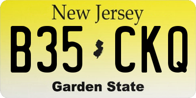 NJ license plate B35CKQ