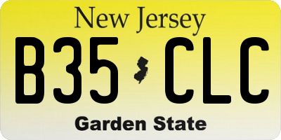 NJ license plate B35CLC
