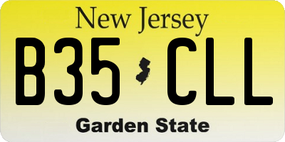 NJ license plate B35CLL