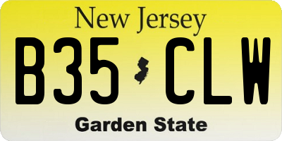 NJ license plate B35CLW