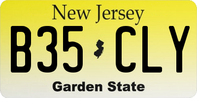 NJ license plate B35CLY