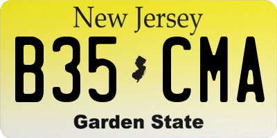 NJ license plate B35CMA