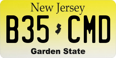 NJ license plate B35CMD
