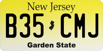 NJ license plate B35CMJ