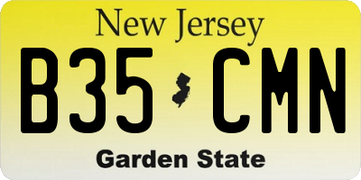 NJ license plate B35CMN