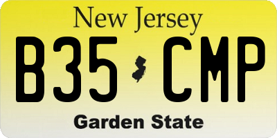NJ license plate B35CMP