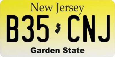 NJ license plate B35CNJ