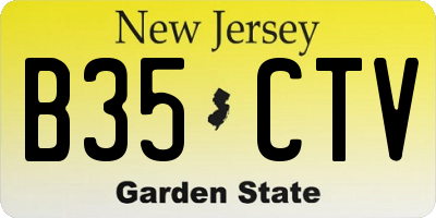 NJ license plate B35CTV