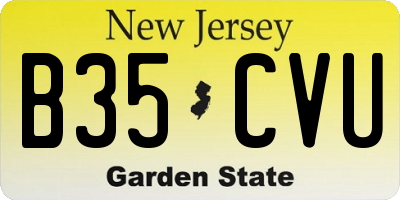 NJ license plate B35CVU