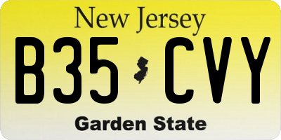 NJ license plate B35CVY