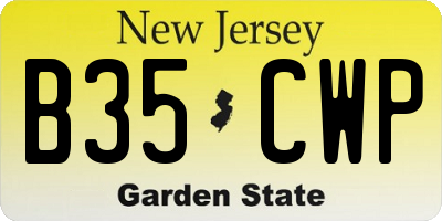 NJ license plate B35CWP