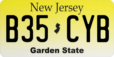 NJ license plate B35CYB