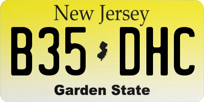 NJ license plate B35DHC