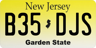 NJ license plate B35DJS