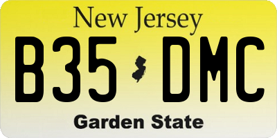 NJ license plate B35DMC