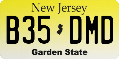 NJ license plate B35DMD