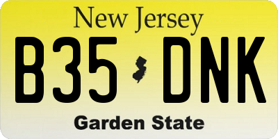 NJ license plate B35DNK