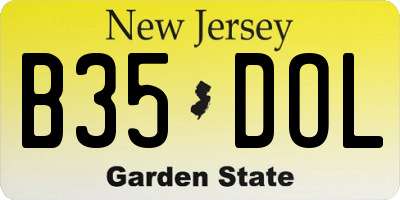 NJ license plate B35DOL