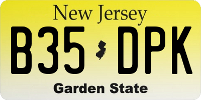 NJ license plate B35DPK