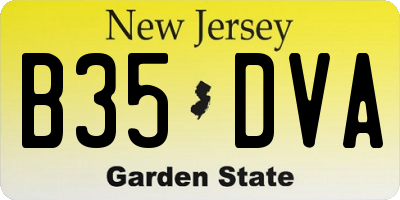 NJ license plate B35DVA