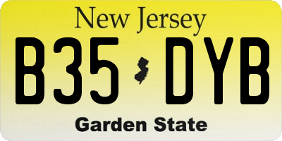 NJ license plate B35DYB