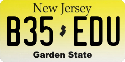 NJ license plate B35EDU