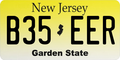 NJ license plate B35EER
