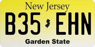 NJ license plate B35EHN