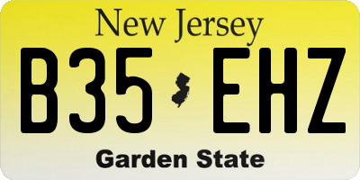 NJ license plate B35EHZ
