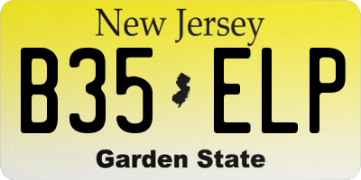 NJ license plate B35ELP