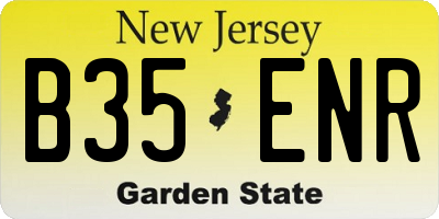 NJ license plate B35ENR