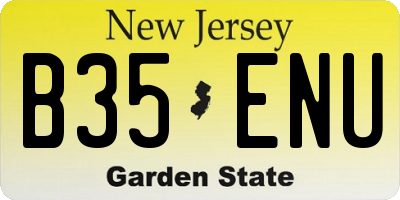 NJ license plate B35ENU