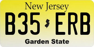 NJ license plate B35ERB