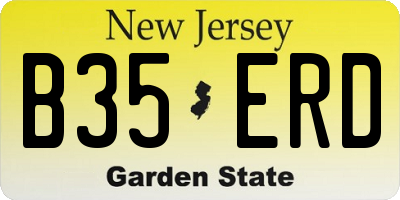 NJ license plate B35ERD