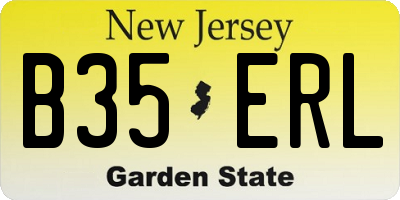 NJ license plate B35ERL